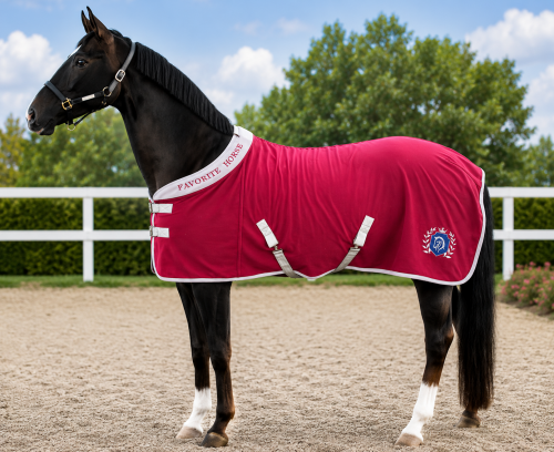 Попона флисовая FAVORITE HORSE Aristocratic (бордовая)